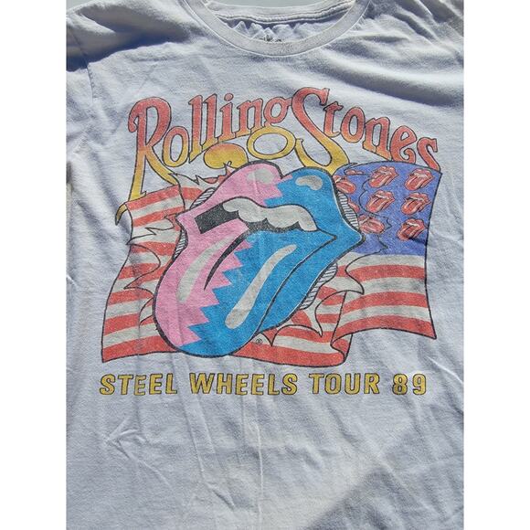 Rolling Stones 89 Steel Wheels Tour Size XL T-Shirt - Picture 3 of 5